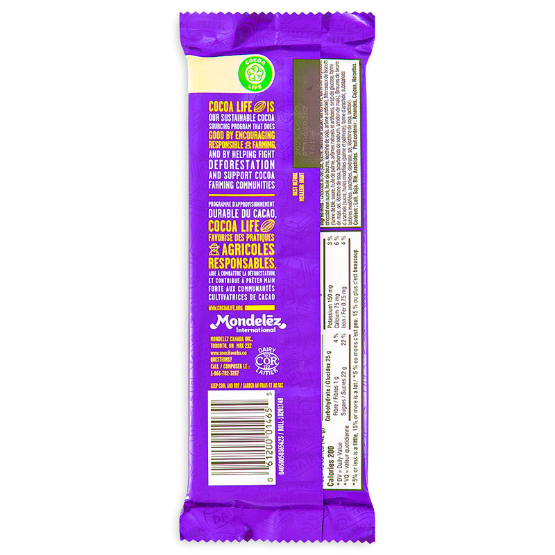 Cadbury Dairy Milk Peanut Butter Cookie Chocolate Bar 100g Cadbury CanadaBack