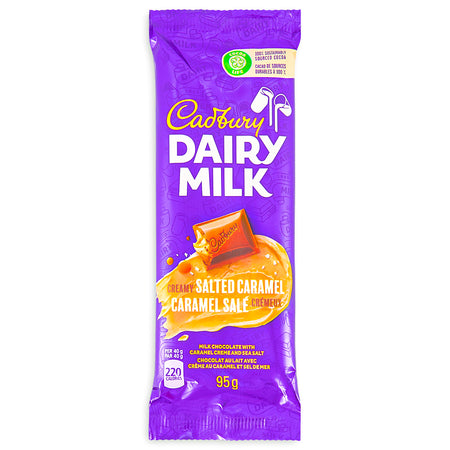 Cadbury Dairy Milk Creamy Salted Caramel Bars 95g Front