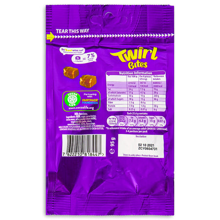 Cadbury Twirl Bites UK 95g Back