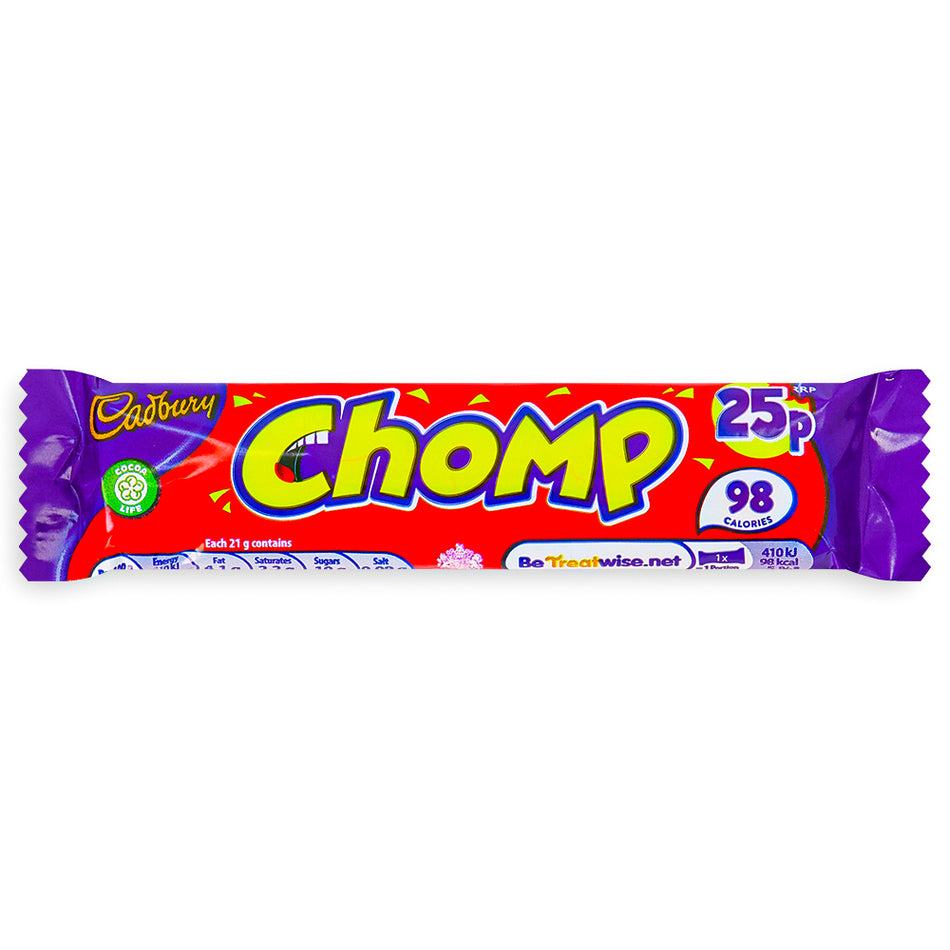 Cadbury Chomp UK 21g Front English Chocolate