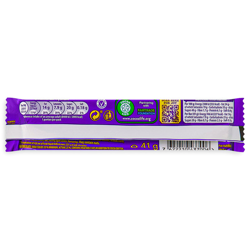 Cadbury Dairy Milk Oreo UK 41g Back
