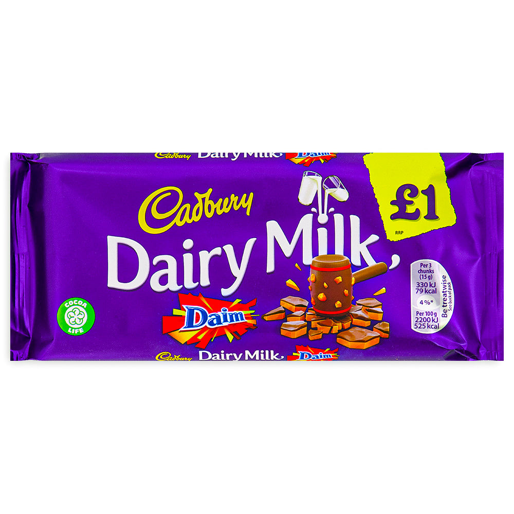 Cadbury Dairy Milk Daim UK 120g Front