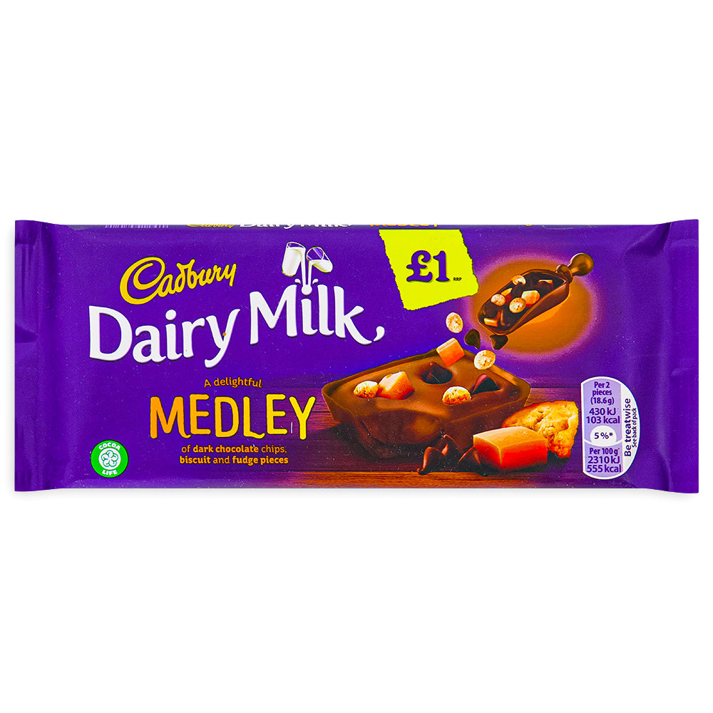 Cadbury Dairy Milk Medley Chocolate Bar UK Front