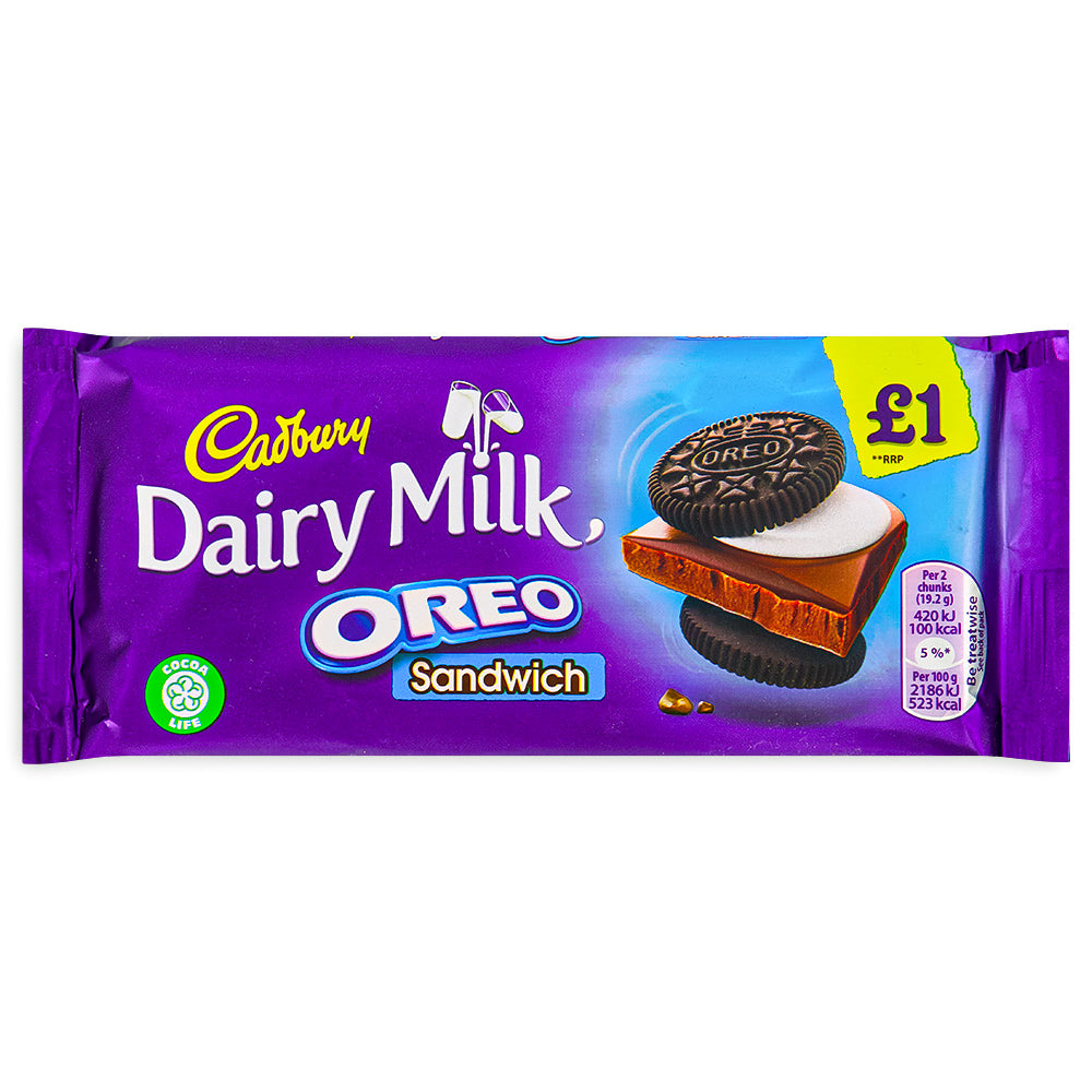 Cadbury Dairy Milk Oreo Sandwich UK 96g Front