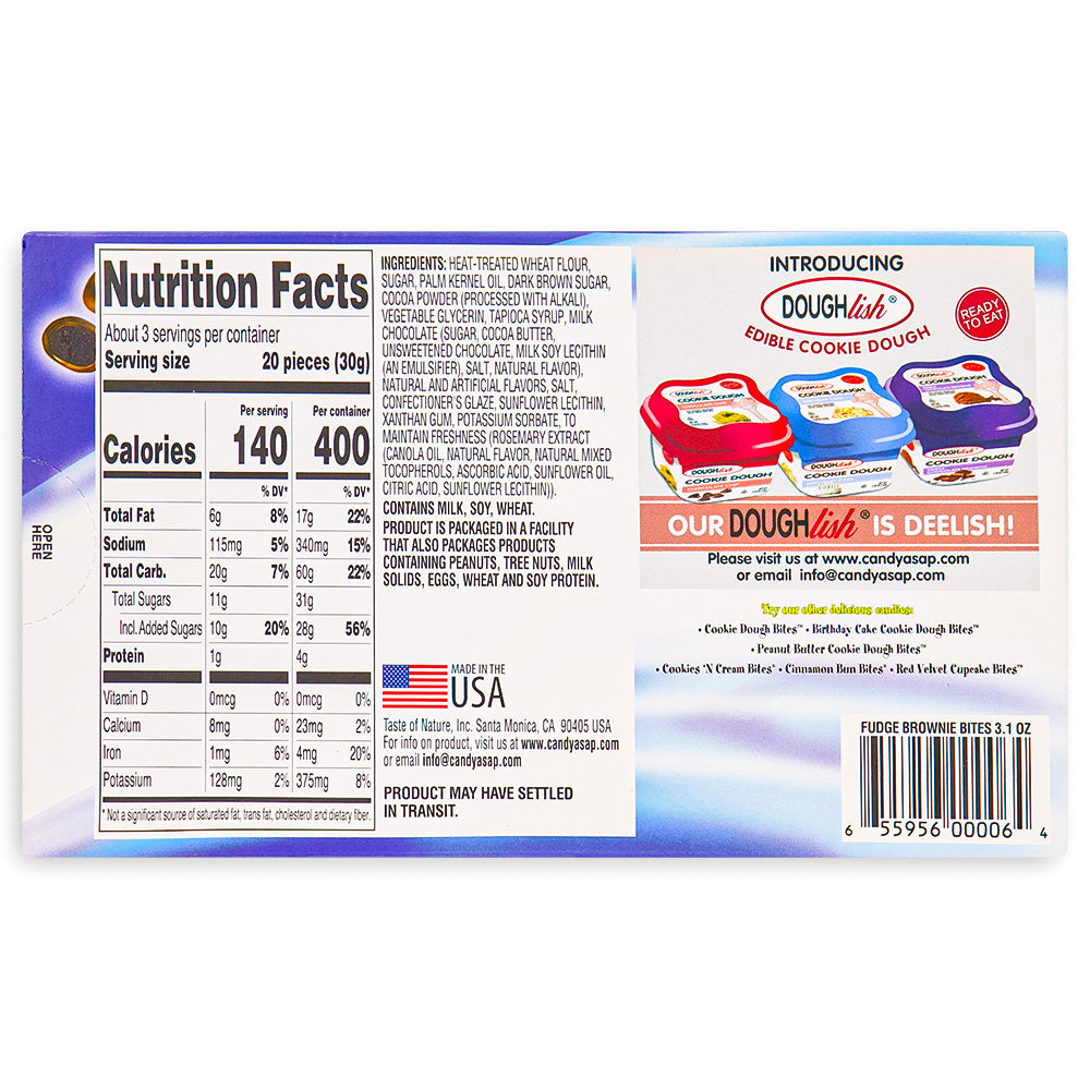 Fudge Brownie Cookie Dough Bites Movie Candy Candy Funhouse CA