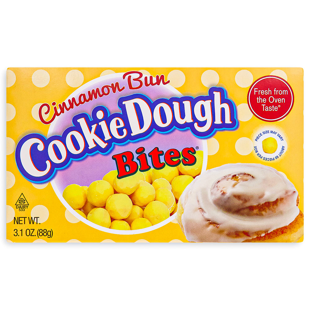 Cinnamon Bun Cookie Dough Bites Theatre Pack Front
