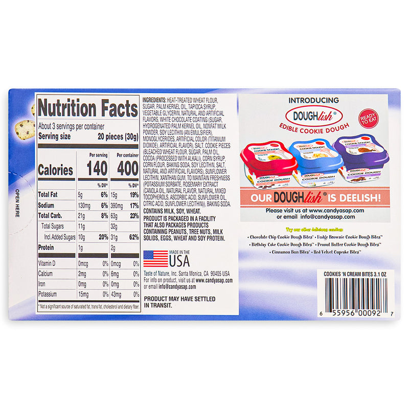 Cookies n Cream Bites Theatre Pack Back