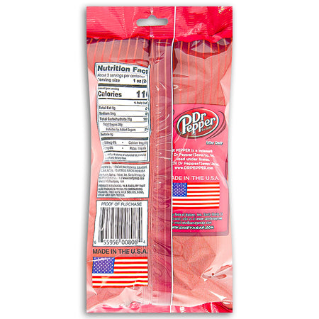 Dr Pepper Cotton Candy 3.1 oz Back Ingredients