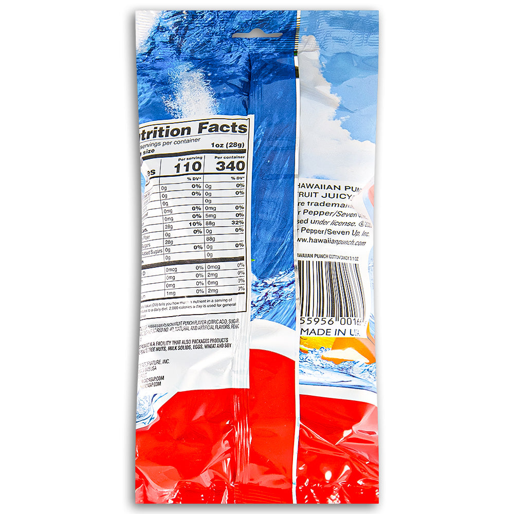 Hawaiian Punch Cotton Candy 3.1oz Back Ingredients