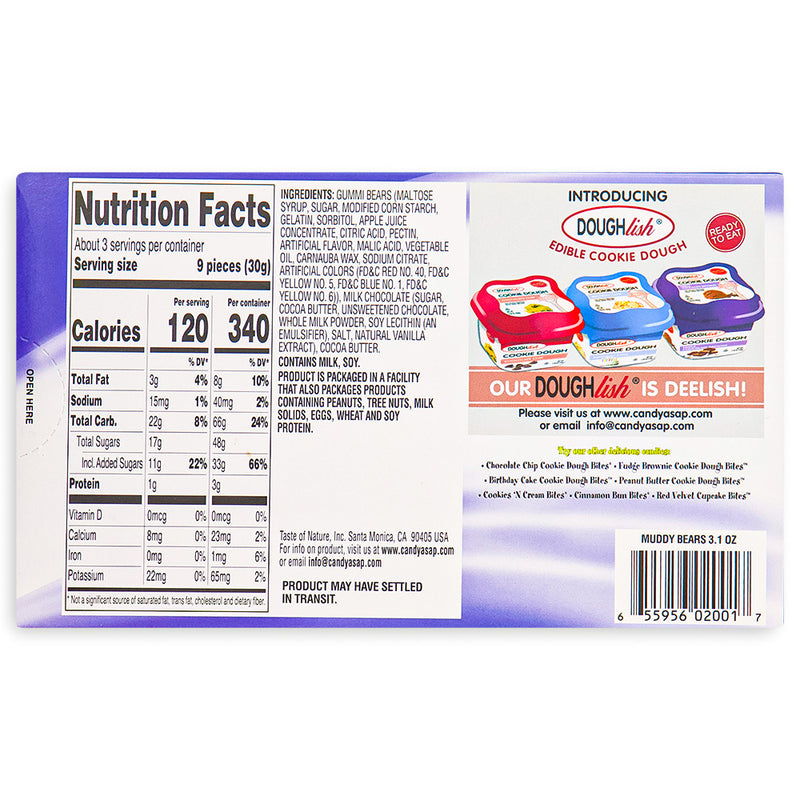 Muddy Bears Theater Box 3.1 oz. Back