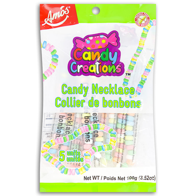 Candy Necklace 5 Pack 100g Front