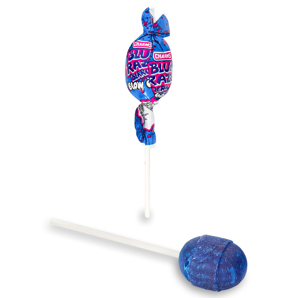 Chrams Sweet Pops Blue Raspberry Charms Blow Pop Blue Razz Berry | Old School Candy Lollipops – Candy ...