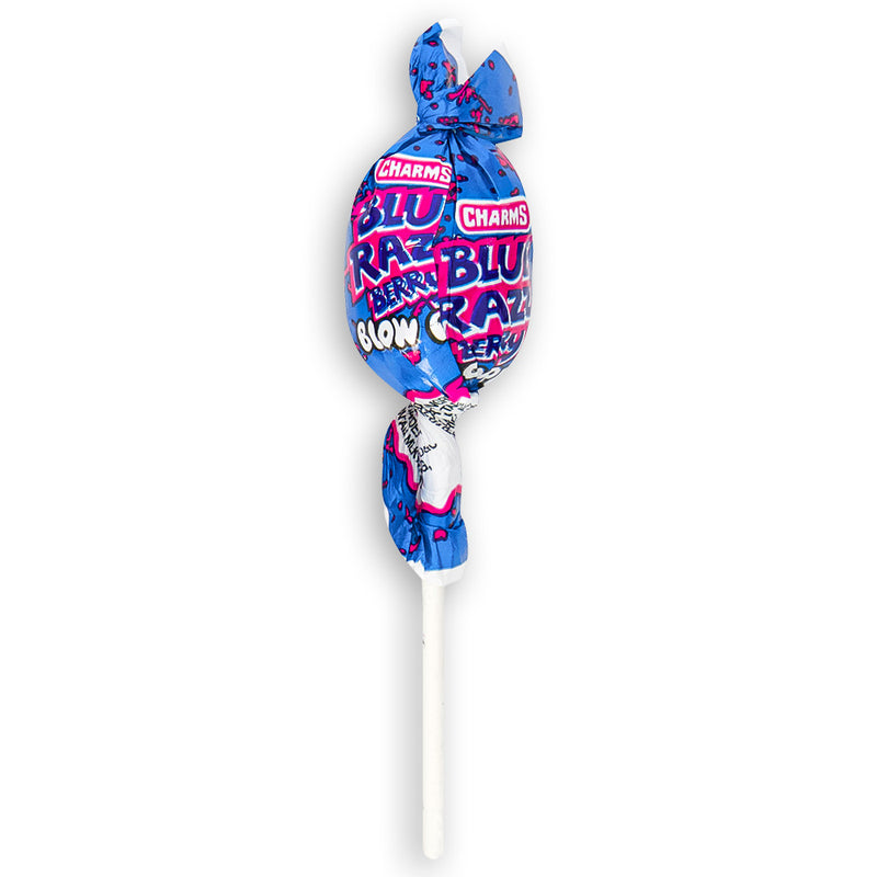 Charms Blow Pop Blue Razz Berry | Old School Candy Lollipops