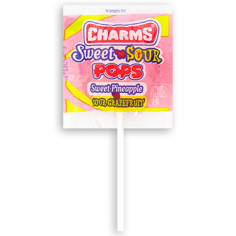 Charms Sweet N Sour Pops 18g Front
