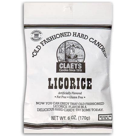 Claeys Licorice Old Fashioned Hard Candies 170g Front
