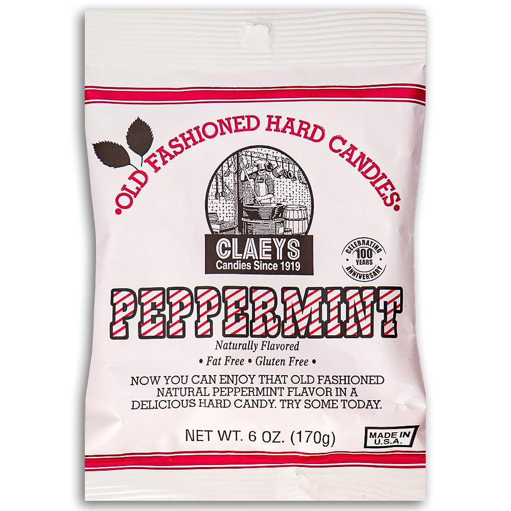 Claeys Peppermint Old Fashioned Hard Candies 170g Front
