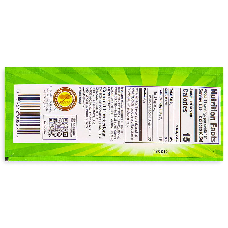 Razzles Sour Candy 1.4 oz. Back