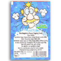 Crazy Candy Factory Popping Candy Blue Raspberry 7g Back Ingredients