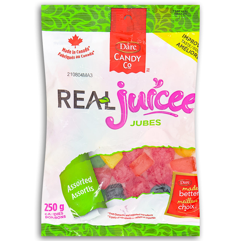 Dare Real Juicee Jubes Candy 250g Front