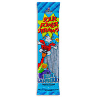 Sour Power Straws Blue Raspberry Sour Candy 1.75oz Front
