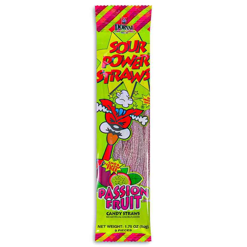 Sour Power Straws Passion Fruit 1.75oz Front