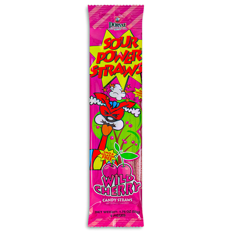 Sour Power Straws Wild Cherry 1.75oz Front