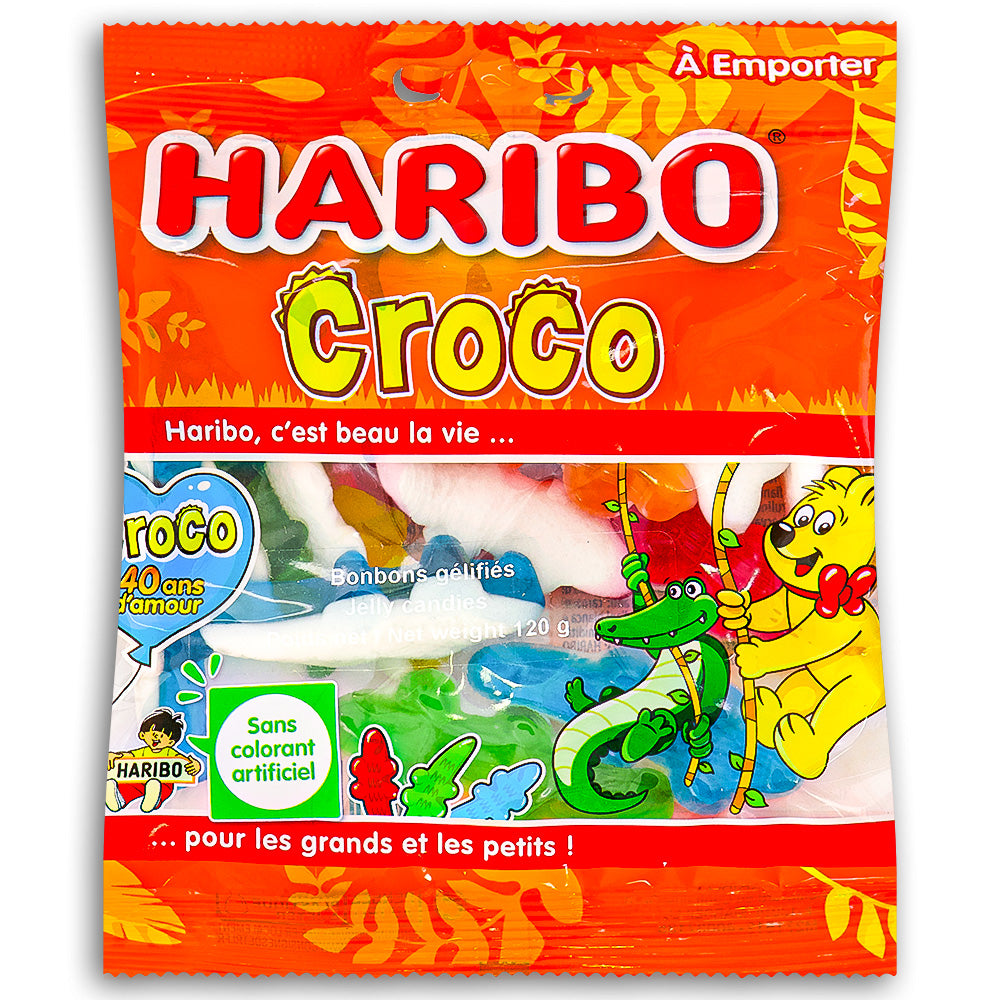 Haribo Croco Gummi Candy 120g front