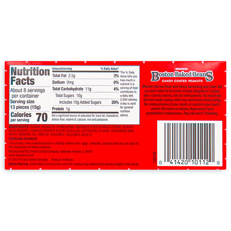 Boston Baked Beans Candy Theater Pack 4.3oz Back