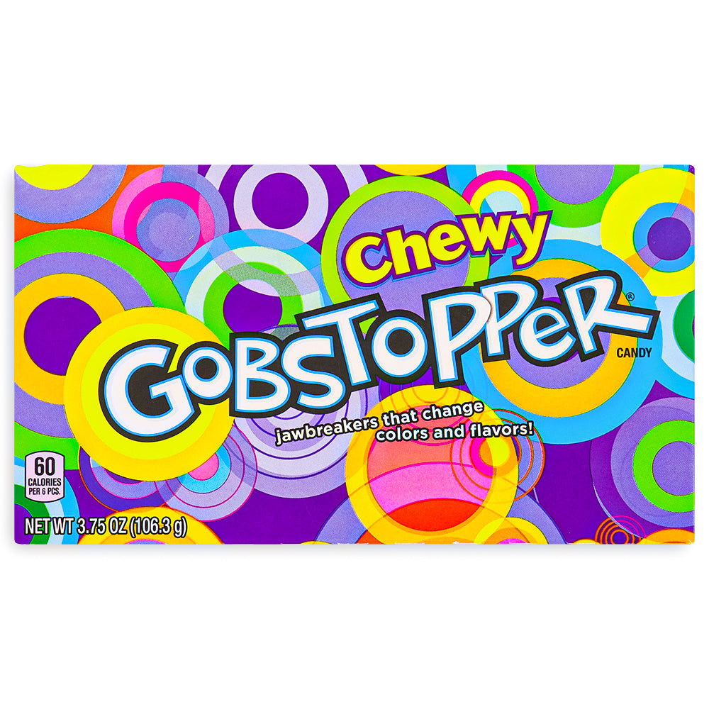 Chewy Gobstopper Candy Theater Pack 3.75oz Front Wonka Candy