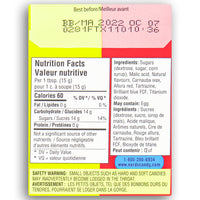Nerds Candy Double Dipped Watermelon Apple & Cherry Lemonade 47g Back Ingredients