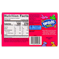 Nerds Gummy Clusters Theater Bo 3oz Back Ingredients  Wonka Candy