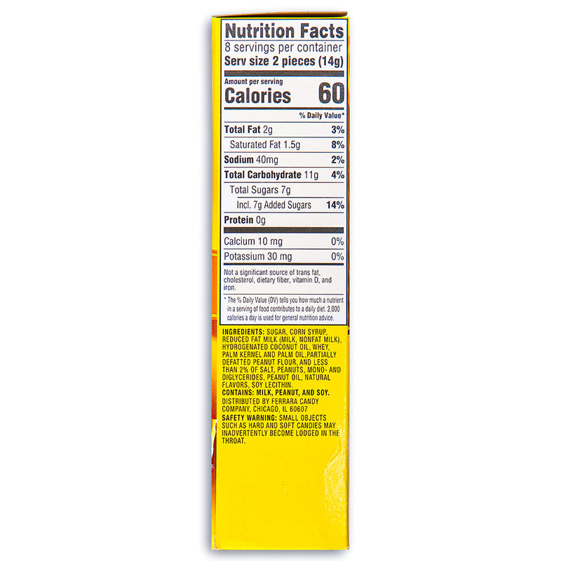 Nips Peanut Butter Parfait Hard Candy Back