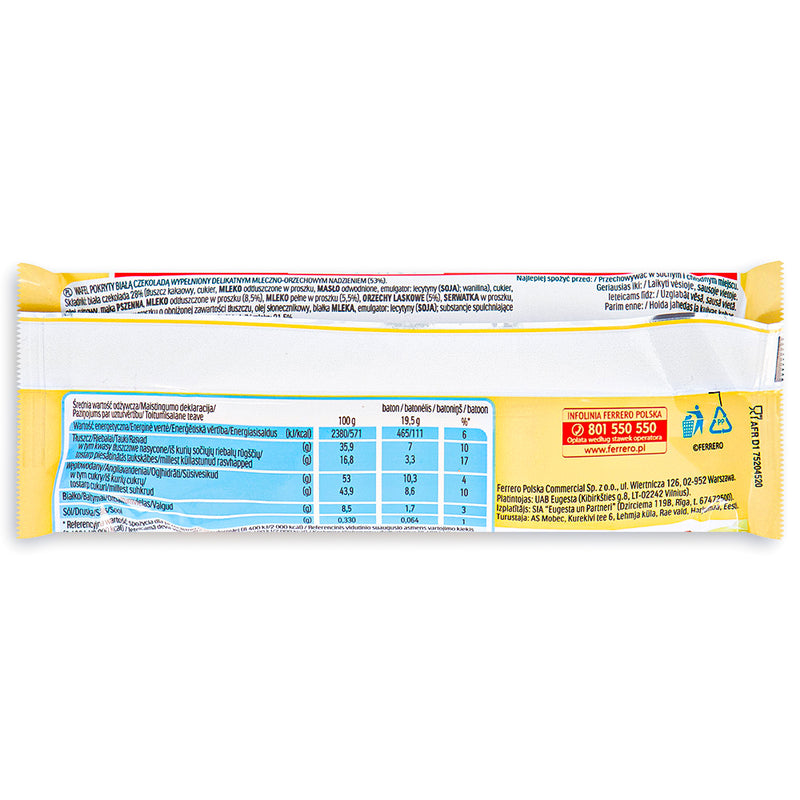 Kinder Bueno White Chocolate Bar Back