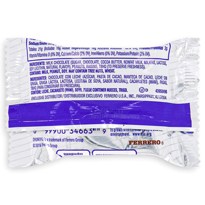 Nestle Chunky 1.4oz Back