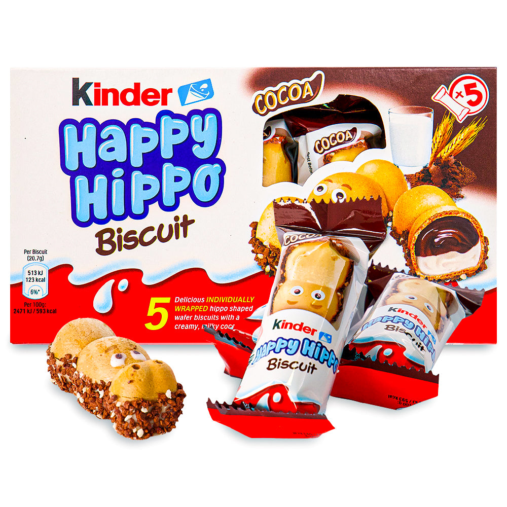 Kinder Happy Hippo Cocoa Cream Biscuits 5 PACK 103.5g