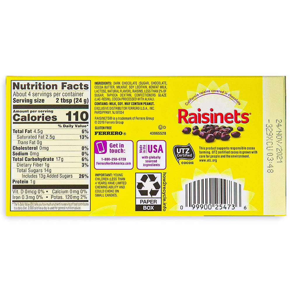 Raisinets Dark Chocolate Theater Pack | Retro Candy – Candy Funhouse CA