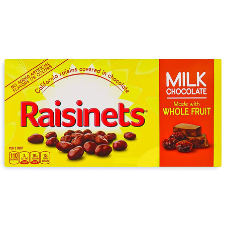 Raisinets Milk Chocolate Theatre Pack 3.5oz Front