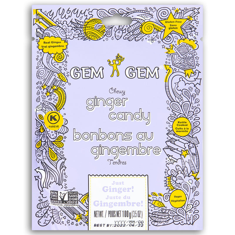 Gem Gem Original Ginger Candy 100g Front