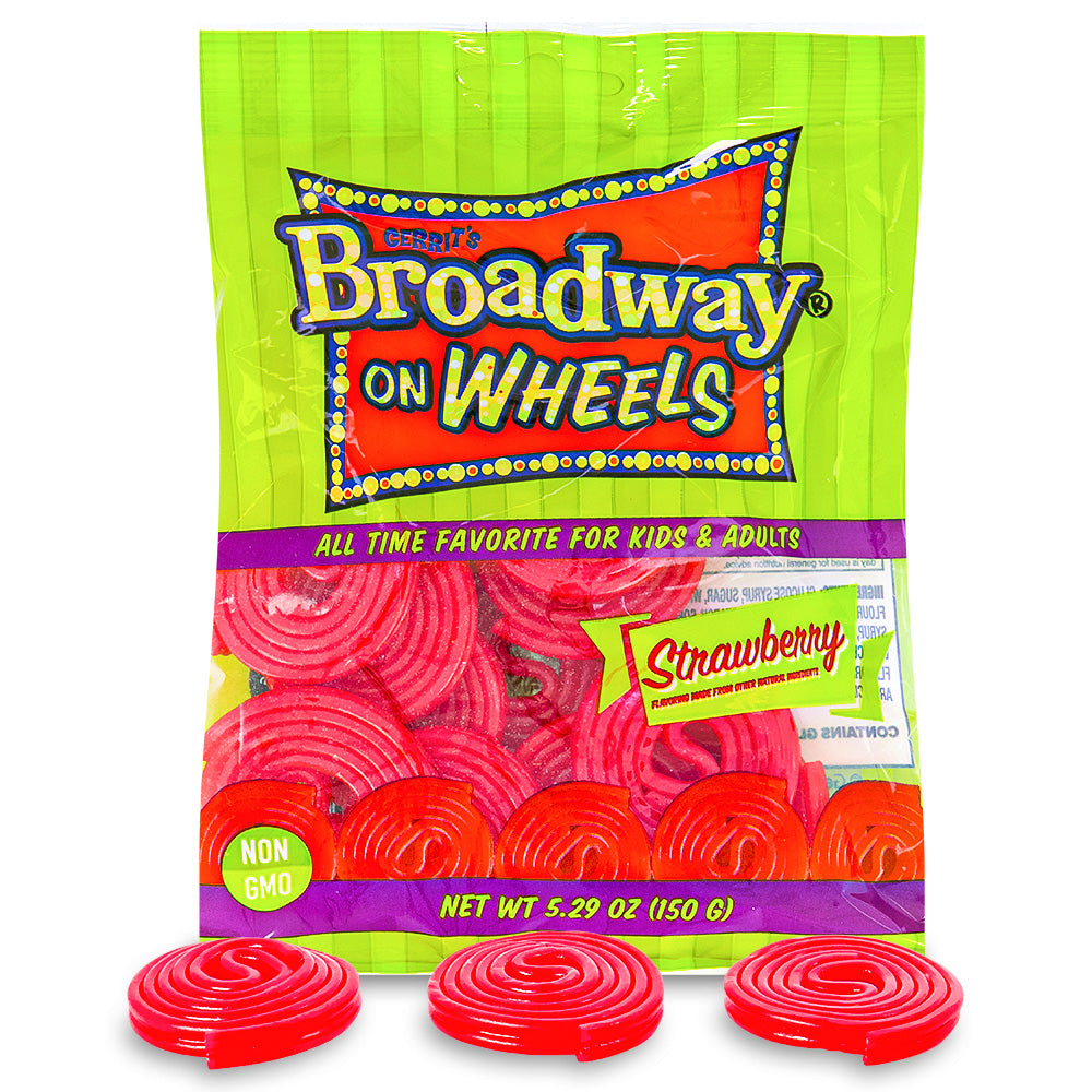 Gerrit's Broadway on Wheels Strawberry Licorice Wheels