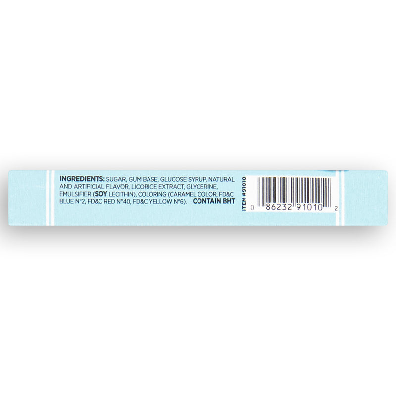 Black Jack Chewing Gum (5 Sticks) Back Ingredients