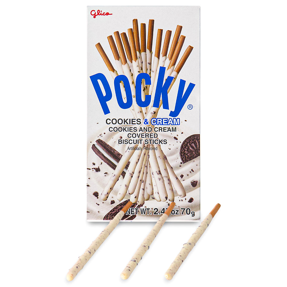 Glico Pocky Cream Coated Biscuit Sticks Cookies & Cream 2.47oz