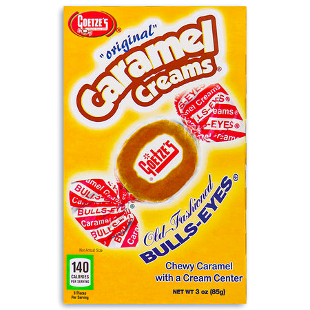 Goetze's Original Caramel Creams Theater Pack 3oz Front