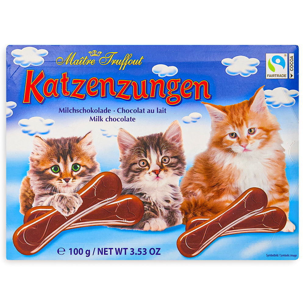 Katzenzungen (Cat Tongues) Milk Chocolate 100g Front