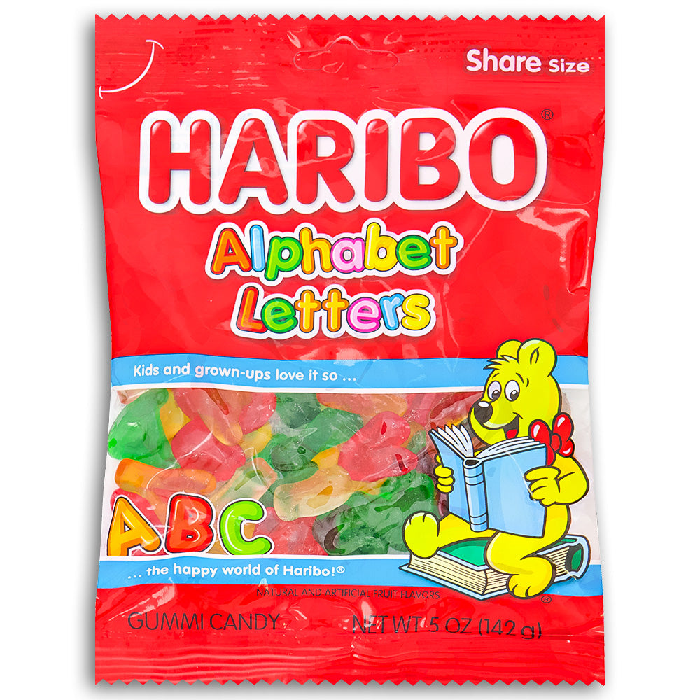 Haribo Alphabet Letters Gummi Candy 142g Front