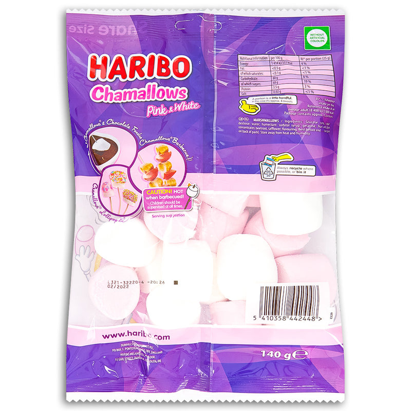 Haribo Chamallows UK 140g Back Ingredients