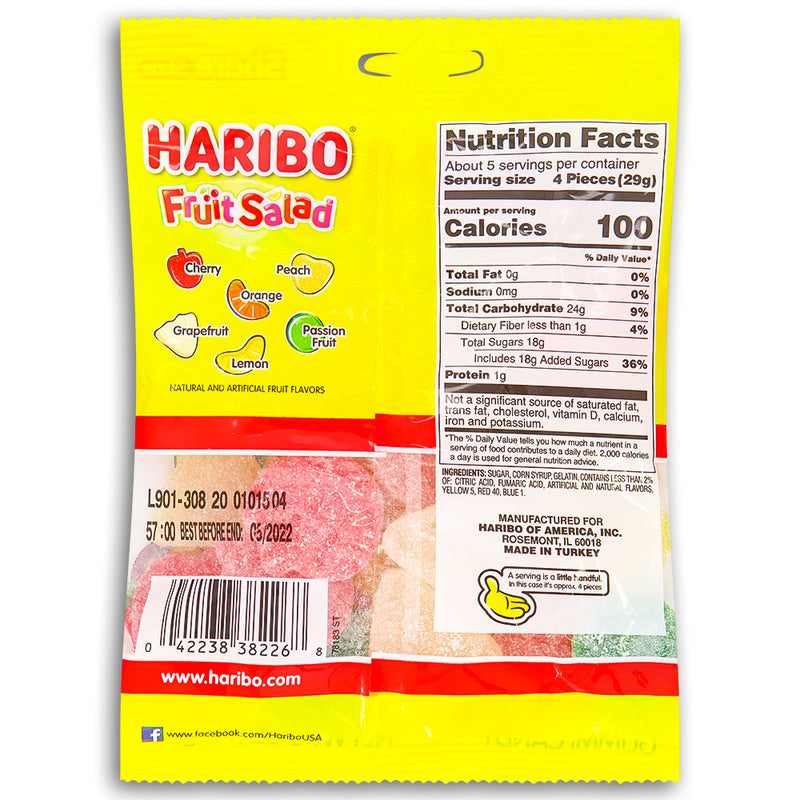 Haribo Fruit Salad Gummy Candy 5 oz. Candy Funhouse