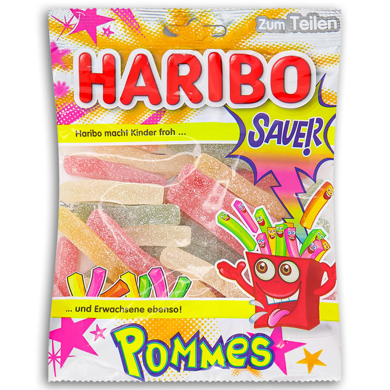 Haribo Sauer Pommes Sour Gummy French Fries 200 g Front