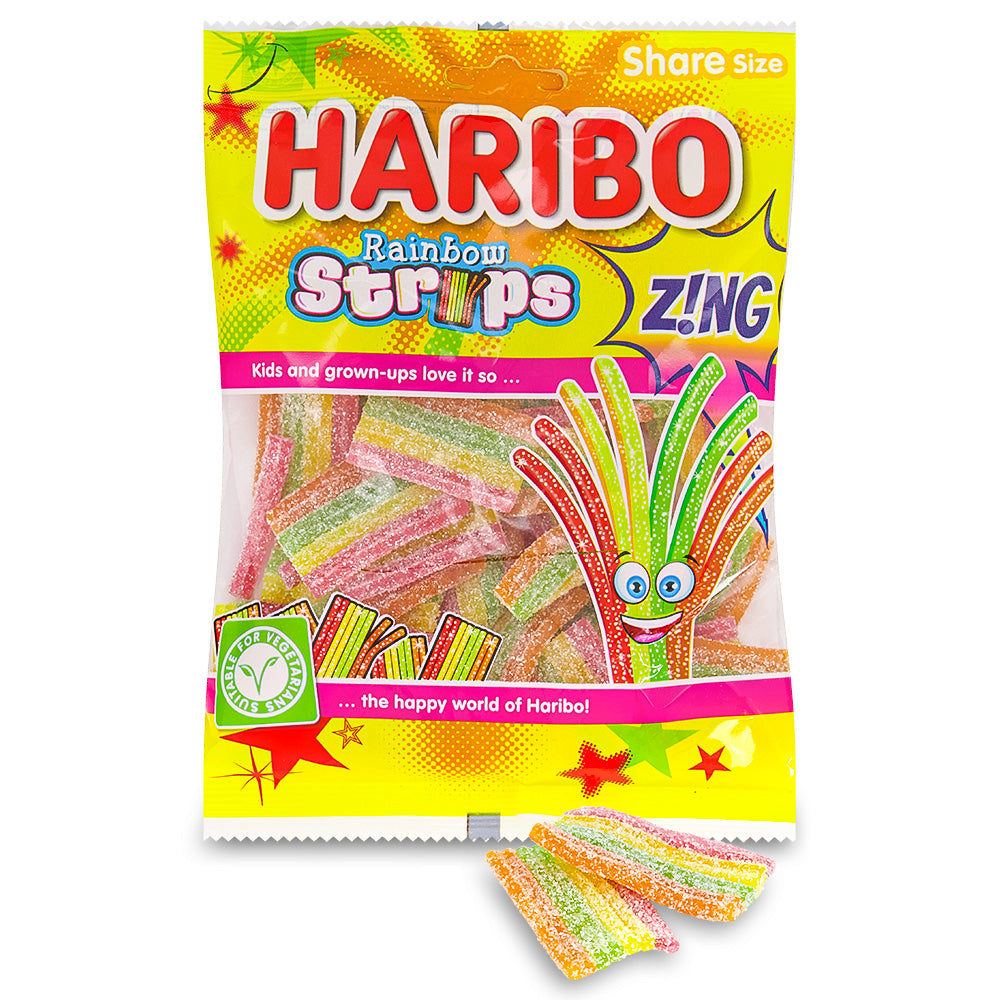 Haribo Rainbow Strips Zing-UK | Candy Funhouse – Candy Funhouse CA