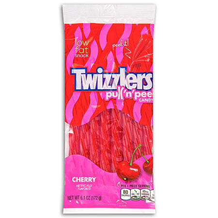 Twizzlers Pull-N-Peel Cherry Candy 6.1oz Front