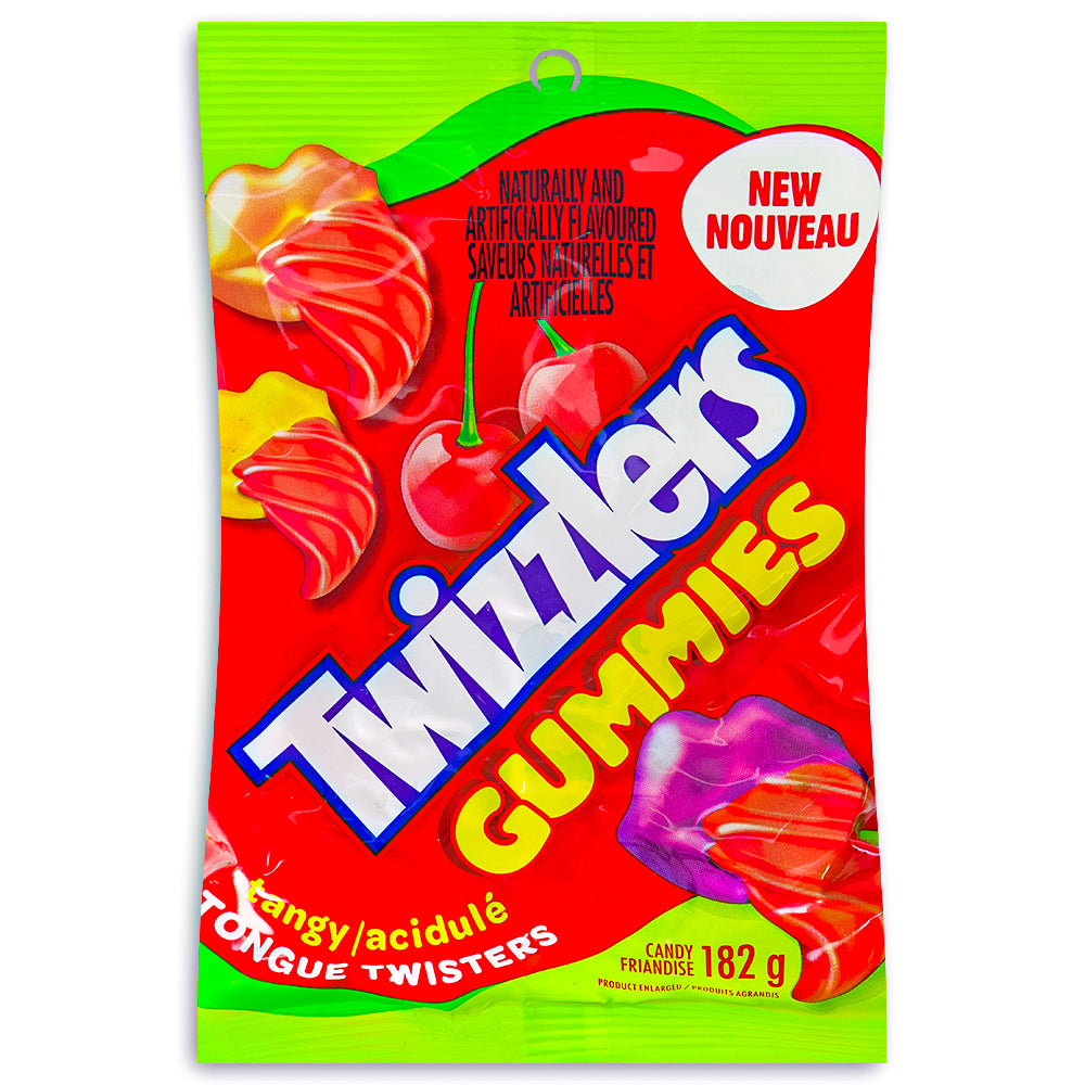 Twizzlers Gummies Tangy Tongue Twisters 182g Front